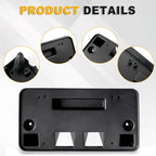 Front Bumper License Plate Frame Bracket Compatible with GMC Sierra 2500 HD 3500 HD 2020 2021 2022 2023, Black License Frame 