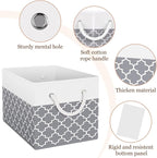 Fab totes Storage Bins [2-Pack], Foldable Storage Baskets for Organizing Toys, Books, Shelves, Closet, Large Storage Box with
