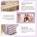 AKOZLIN Extra Large 6-Tier Jewelry Box Organizer Functional Huge, 5 Drawers Leather Jewelry Storage Case for Women Girls Ring