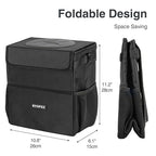 Ryhpez Car Trash Can with Lid - Hanging Trash Bin Garbage Can for Car SUV, Leak-Proof Collapsible Automotive Truck Organizer Road Trip Essentials(3.2 Gallon/12L)