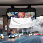 Car Tissue Holder Car Visor Organizer Tissue Box Holder for Car Sun Visor Organizer with Car Vehicle Accessories Essentials Interior for Women Men Blue Octopus Map Compass Coral