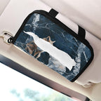 Car Tissue Holder Car Visor Organizer Tissue Box Holder for Car Sun Visor Organizer with Car Vehicle Accessories Essentials Interior for Women Men Fox Bunny Night Forest Blue