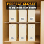 SpaceAid 6 Pack Bed Sheet Organizers and Storage, Foldable Sheet Organizer with Window for Linen Closet, Set Folder Keeper fo