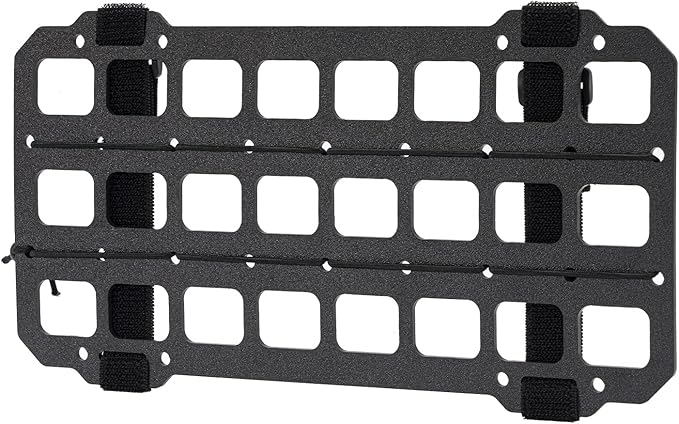 Vehicle MOLLE Panel Car Visor Organizer Storage Rack Rigid Insert Panel for Backpack Tactical Accessories Gear Holder Molle Pouches EDC Gadgets Small Tools Pens Sunglasses