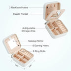 Parima Travel Jewelry Organizer Box for Girls & Women | Personalized Jewelry Boxes | Necklace, Earring & Ring Box - Letter J,