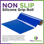 Mars Wellness Non Slip Silicone Grip Material Roll - Anti Slip Large Roll - 7.87" X 3' Feet - Cut to Size - Eating Aids, Baki