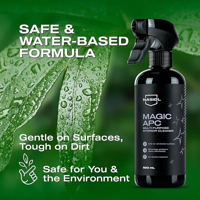 Nasiol Magic APC – All Purpose Cleaner, Ready-to-Use, Versatile Interior Cleaning, Removes Stains, Dirt, Grease, and Oil, Ple