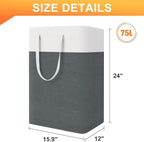 TasticTotes laundry basket 3-Pack, laundry hamper, Hamper with handles, collapsible laundry baskets, Waterproof dirty clothes