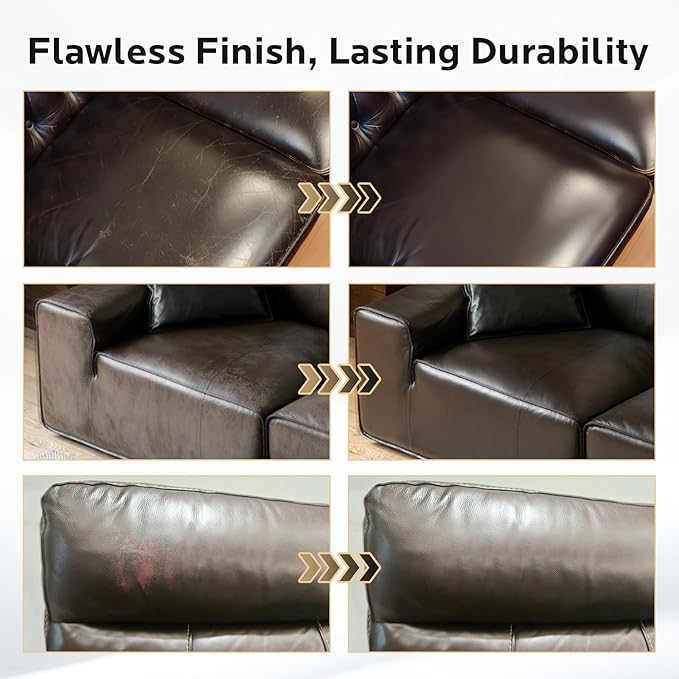 Brown Leather Recoloring Balm: Leather Color Restorer Conditioner, Leather Repair Kits for Vinyl Furniture Sofa Car Seats Sho