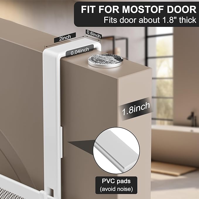 Adjustable Over The Door Hooks Organizer, Door Hanger Coat Rack with 2 Mesh Baskets and 10 Hooks, Back of Door Storage Organi
