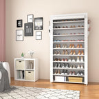 ROJASOP Shoe Rack with Covers 10 Tier Large Shoe Organizer Tall Shoe Closet Storage for 50-55 Pairs Shoe and Boot, Free Stand