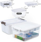 Citylife 17 QT Plastic Storage Bins Clear Storage Box with Lids Multipurpose Stackable Storage Containers for Organizing Tool