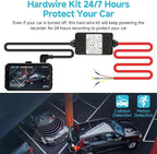 Dash Cam Hardwire Kit, Acc Hardwire Kit for Dash Camera Type C 3-Lead Hard Wire Kit 12V-24V to 5V USB-C Hard Wire Kit w/Low Voltage Protection 13ft Charger Power Cord for GPS Radar Detectors and More