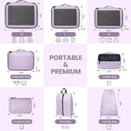 Mesh Packing Cubes for Travel, Durable Luggage Organizer with Sturdy Material and Double Zippers, Comprehensive Set for Trave