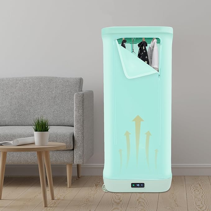 Folding Portable Clothes Dryer Automatic Ironing Machine Household Mini Quick Drying Dryer Clothes Wringer, Wardrobe Dryer wi