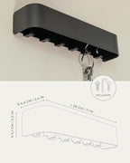 Kazai. Key Holder for Wall 'Tone' | Minimalist Key Hooks Design from Berlin | Modern Key Hanger with Metal Shelf | Key Hook W