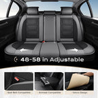 Coverado Car Seat Covers Full Set, Seat Covers for Cars, Front Seat Covers and Back Seat Cover Waterproof Leather Automotive 