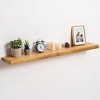 fuqing Floating Shelves for Wall, 40 inch Rustic Solid Elm Wood Floating Shelves, Wooden Wall Shelves with Invisible Heavy Du