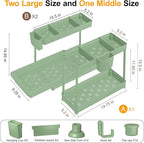 Sevenblue 3 Pack Multi-Purpose Under Sink Organizers and Storage, 2026 L-Shaped Pull Out Cabinet Organizer for Bathroom & Kit