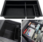 Center Console Organizer Compatible with 2015-2020 Chevy Yukon Tahoe Suburban and 2014-2018 GMC Sierra Silverado Tray Accessories Armrest Storage-Full Console w/Bucket Seats ONLY