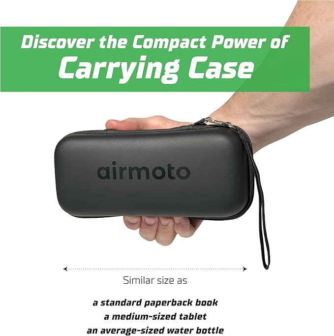 Airmoto Carrying Case - Durable Storage Box Compatible with Most Handheld Tire Inflators - Hard Case for Tire Inflator Portable Air Compressor - Mesh Pocket for Air Pump Connectors - Container Only