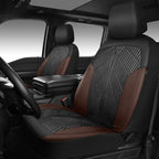 CAR PASS Waterproof Black Brown Car Seat Covers Front Seat Covers Neoprene Wetsuit,All-Weather Non-Slip Durable,Universal Fit