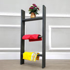 FixtureDisplays® 3-Foot Rustic Farmhouse Blanket Ladder, Wall-Leaning Decorative Wood Ladder, Ladder-Style Pine Wood Blanket 