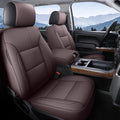 Coverado Silverado Seat Covers Full Set, Faux Leather Car Seat Covers Fit for Chevy Silverado GMC Sierra 2007-2013 & 2019-202