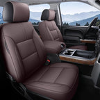 Coverado Chevy Silverado Seat Covers, Faux Leather Seat Covers Fit for Chevy Silverado GMC Sierra 2007-2026 1500, 2015-2026 2
