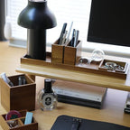 Wood Vanity Tray, 6-Piece Small Bathroom Counter Organizer Wooden Decorative Trays Rectangular Perfume Jewelry Makeup Cosmeti