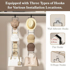 18 Pack Over The Door Hat Organizer for baseball caps | Multi-Functional Baseball Hat Rack for Closet | Wall Mounted Hat s to