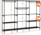 CASAMAYA Clothes Rack, Portable Closet, 81.1 Inch Large Capacity Wardrobe Closet, Clothes Storage Organizer with Shelves and 