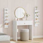 HOOBRO 5 Tier Wall Shelf Unit, 2 Pack Floating Shelves Wall Mounted, Wall Mount Vertical Shelving, Floating Storage Rack, Org