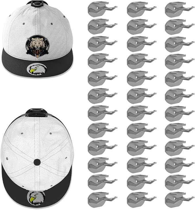 36 Pack Adhesive Hat Hooks for Wall, Super Strong Hat Rack for Baseball Caps, Hat Organizer Display for Home Decor, Hat Hange