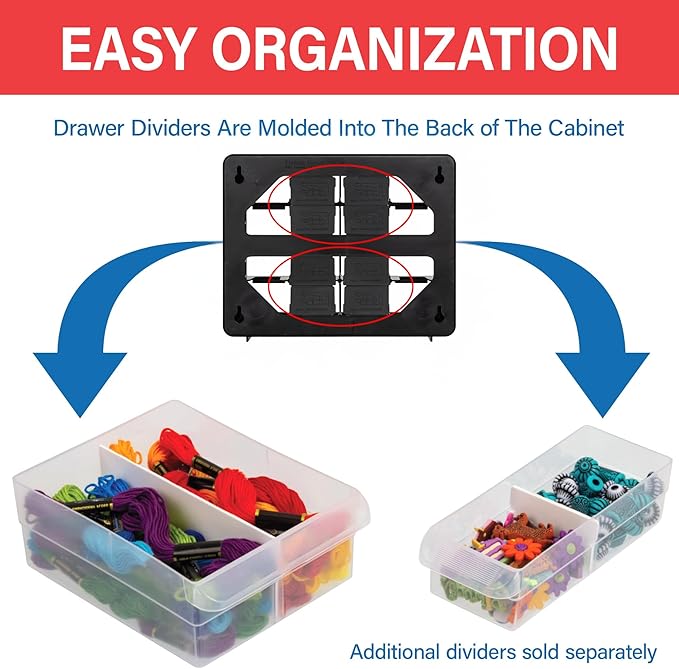 Akro-Mils 16-Drawer Plastic Drawer Storage Cabinet for Garage Organization, Beads, Makeup Organizer, Building Bricks Storage,