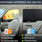 XCBYT Blackout Car Window Shades for Rear Side Windows, 2 Pack Magnetic Sun Shades for Baby Sleep, UV Protection & Heat Reduction, Back Seat Privacy Covers for Travel & Naps