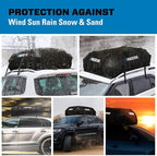 Reese 59006 Waterproof Rooftop Cargo Carrier Bag for Cars, SUVs or Trucks with/Without Roof Racks, 15 Cubic Feet, Heavy Duty 840D Abrasion-Resistant PVC Fabric with Anti-Slip Mat