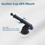 Suction Cup Bracket for Garmin GPS Mount, 17mm Universal Ball Head with Adjustable Telescopic Arm GPS Holder for Car Dashboard Compatible with Garmin Navi Serie 3.5-7 inches Sat Nav