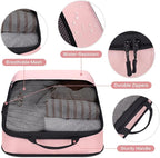 4 PCS Set Compression Packing Cubes for Travel, Lightweight Packaging Organizer Bags for Carry On Space Saving, Travel Essent