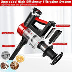 iwoly C150 Cordless Vacuum Cleaner Rechargeable with 2200mAh Detachable Battery, 18000Pa Cyclone Vacuum with HEPA Filter, Lig