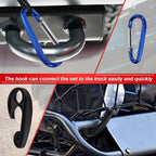 4’x6’ Truck Cargo Net Expands to 8' x 12' with 4"x4" Mesh Grid Super Duty Bungee Heavy Duty Bed Netting for Truck Bed Stretches with 12 Adjustable Metal Carabiners by Cenipar
