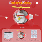 Lucky Cat Car Air Freshener with 6-Color Auto Light Up & 4 Scented Pads – Subtle Fragrance, Decorative Auto Accessories, Cute