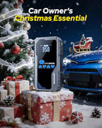 AUTOONE 8000A Jump Starter with Air Compressor (All Gas/12L Diesel), 150PSI Car Jumper Starter Portable, Jump Box Tire Inflator with LED Flashlight, LCD Display, Storage Case
