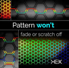 VViViD+ Bio HEX+ Air-Tint Dark Headlight Vinyl Roll (12" x 60", Smoke Large Pattern)