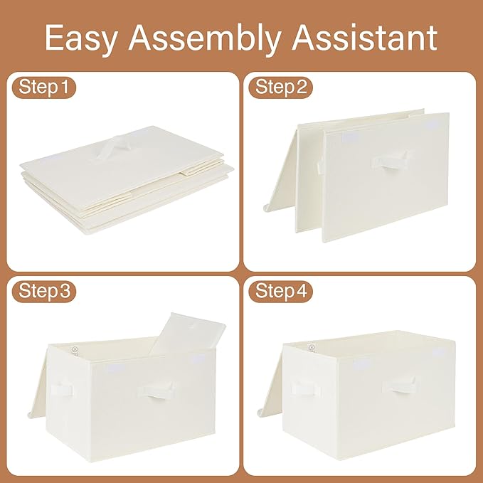 GRANNY SAYS Storage Bins with Lids, Fabric Storage Boxes, Closet Organizers and Storage, Storage Baskets for Shelves, Toy Box