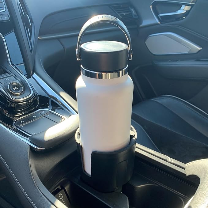 Swigzy Car Cup Holder Expander (Long Base) - Adjustable Expandable Insert Extender, Automotive Adapter Holds Hydro-Flask, Yet