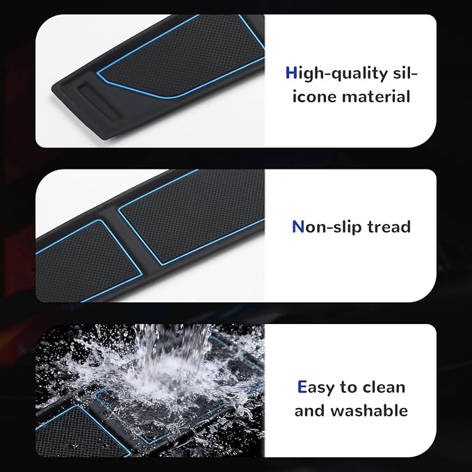 auovo Dash Cover Tray Compatible with Ford Bronco Accessories 2024 2025 2026 Bronco Anti-Slip Silicone Car Dashboard Compartm