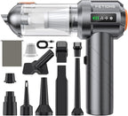 Handheld Car Vacuum Cordless,3 Suction Modes,Portable Mini Cordless Cleaner with 19000pa Suction Power,Type-C Charge,Handheld
