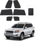 Front Side Half Window Shade Foldable Custom Fit for Toyota RAV4 2006-2012 Car Window Shades for Side Window Sun Shade UV Protection Heat Insulation for Camping Sleeping 6PCS