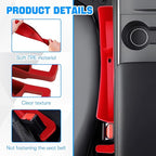 2PCS Car Seat Gap Filler Organizer, Car Seat Organizer, Multifunctional Seat Gap Storage Box for Phone Key, Fill The Gap & Stop Things from Dropping, Universal for Most Vehicles (Red)